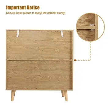 Stylish Anmytek 3 Drawer Rattan Dresser for Any Room