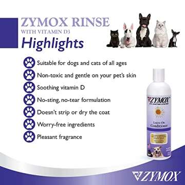 PET KING BRANDS ZYMOX Leave-in Conditioner with Vitamin D3 for Cats & Dogs, 12oz