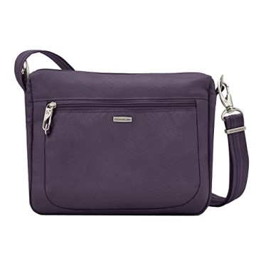 Travelon Women's Anti-Theft Class Small East/West Crossbody Bag - Purple