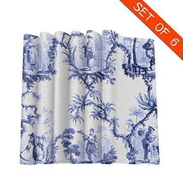 Chinoiserie Placemats Set of 6 Beautiful Table Decor