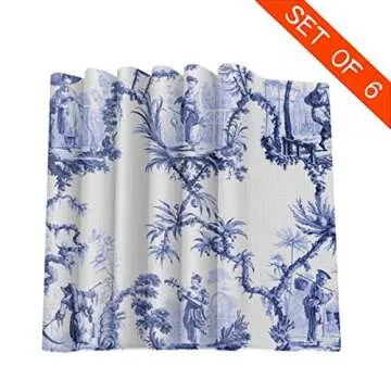 Chinoiserie Placemats Set of 6 Beautiful Table Decor