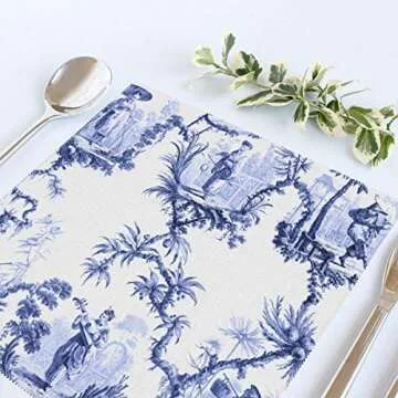 Chinoiserie Placemats Set of 6 Beautiful Table Decor