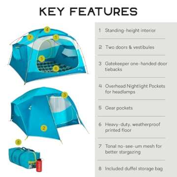 NEMO Aurora Highrise Family Camping Tent 6-Person
