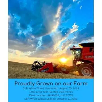 Certified Glyphosate Residue Free Hard Red Spring and Soft White Wheat Pack | 2-5 LB Burlap Bags (10 LBS Total) | Washington Family Farmed | Non-GMO Project Verified |