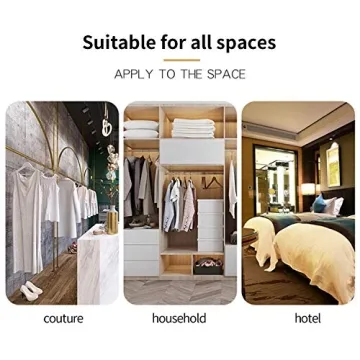 Stylish Tonchean Acrylic Hangers 20 Pack with Gold Hook