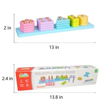 KIDS TOYLAND Shape Sorter Montessori Stacking Toy for Toddlers