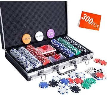 300PCS Poker Chip Set with Aluminum Case Casino Quality