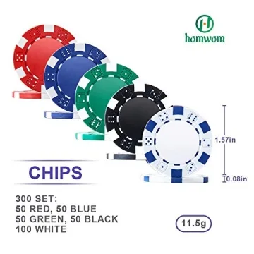 300PCS Poker Chip Set with Aluminum Case Casino Quality
