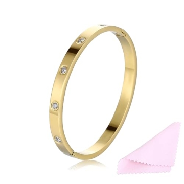 YCSLYW Women's Stainless Steel Crystal Bracelet - Perfect Gift for Any Occasion