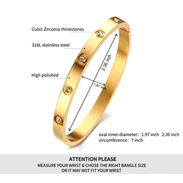 YCSLYW Women's Stunning Stainless Steel Bracelet Gift