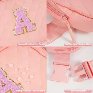 Uygafly Birthday Gifts for 5 6 7 8 9 10 11 12 13 Year Old Girls,Cute Teen Trendy Stuff Belt Bag for Women Girls Kids,Fanny Pack Crossbody Bags Waist Packs Girls Essentials - Peach Bag,Pink A