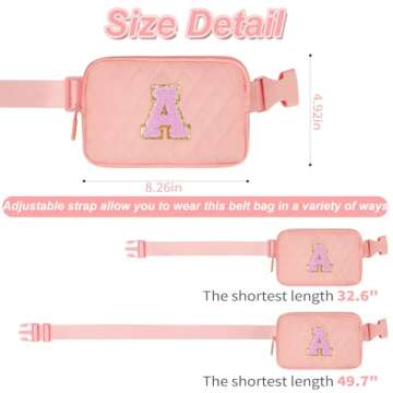 Uygafly Birthday Gifts for 5 6 7 8 9 10 11 12 13 Year Old Girls,Cute Teen Trendy Stuff Belt Bag for Women Girls Kids,Fanny Pack Crossbody Bags Waist Packs Girls Essentials - Peach Bag,Pink A