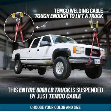 TEMCo 4 Gauge Welding Lead & Car Battery Cable 50 ft