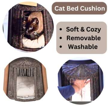 ANSCHAUN Cat Condo & Side Table - 2-in-1 Pet Furniture