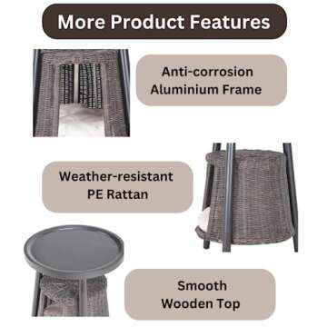 ANSCHAUN Cat Condo & Side Table - 2-in-1 Pet Furniture