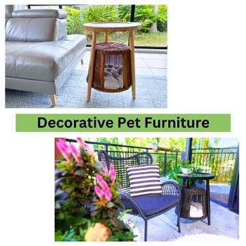 ANSCHAUN Cat Condo & Side Table - 2-in-1 Pet Furniture