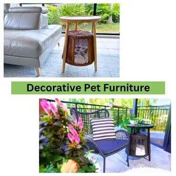 ANSCHAUN Cat Condo & Side Table - 2-in-1 Pet Furniture