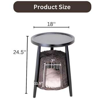 ANSCHAUN Cat Condo & Side Table - 2-in-1 Pet Furniture