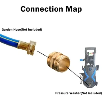 M MINGLE Garden Hose Connectors - Heavy-Duty Brass 4-Pack