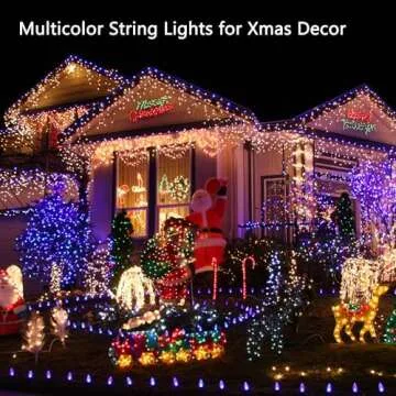 Toodour Solar Christmas Lights - 72ft 200 LED String Lights