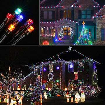 Toodour Solar Christmas Lights - 72ft 200 LED String Lights