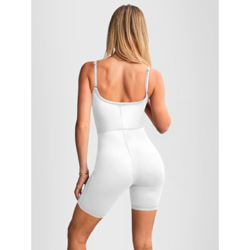 AUTOMET Women's Sexy Stretchy Jumpsuit Summer Gym Outfit