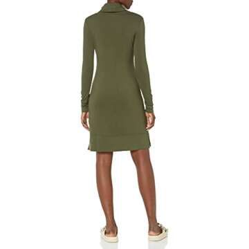 Amazon Brand - Daily Ritual Women's Supersoft Terry Long-Sleeve Cowl Neck Dress
