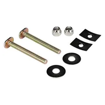 DANCO Brass Closet Bolts with Nuts and Washers Toilet Bolt Set, 1/4 inch x 2-1/4 inch, Brass, 2-Set ...