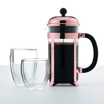 Bodum 8 oz Pavina Double Wall Glasses, High Heat Borosilicate Glass, 2 Pack, Clear