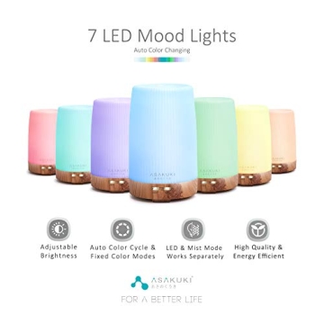 ASAKUKI 100ml Essential Oil Diffuser for Home Relaxation