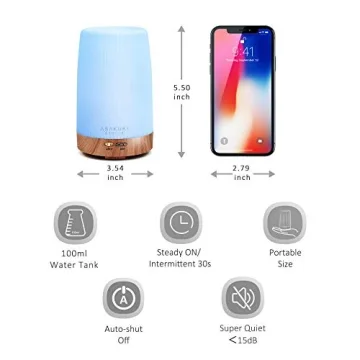 ASAKUKI 100ml Essential Oil Diffuser for Home Relaxation