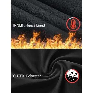 Rolimaka 2 Pack Youth Boys' Thermal Underwear Set Fleece Lined Compression Shirt Leggings Sports Tights Pants Big Kids' Base Layer M