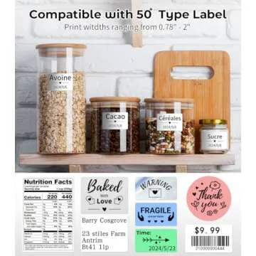 Compact Phomemo M110 Label Maker Bluetooth Printer