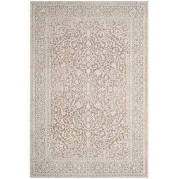 SAFAVIEH Reflection Collection Area Rug - 6' x 9', Beige & Cream, Vintage Distressed Design, Non-She...
