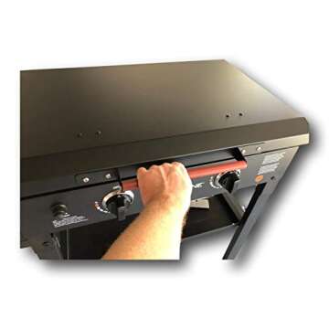 UTV GIANT Griddle Lid Cover fits 28in Blackstone Griddle, Powder Coated Black Aluminum Lid Storage Cover for 28 Inch Blackstone Griddle - Made in USA