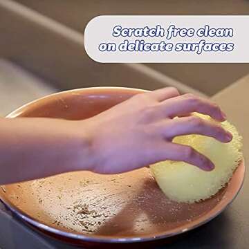 Scrub Daddy - The Original Scrub Daddy - Scratch-Free Multipurpose Dish Sponge - BPA Free & Made with Polymer Foam - Stain & Odor Resistant Kitchen Sponge (4 Count)