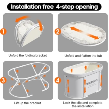 WARM & LOVE Portable Bath Tub for Deep Relaxation