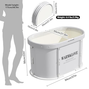 WARM & LOVE Portable Bath Tub for Deep Relaxation