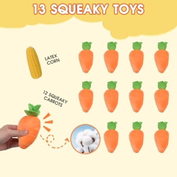 iFur Squeaky Carrot Dog Puzzle Toys for Happy Pets