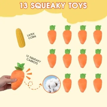 iFur Squeaky Carrot Dog Puzzle Toys for Happy Pets