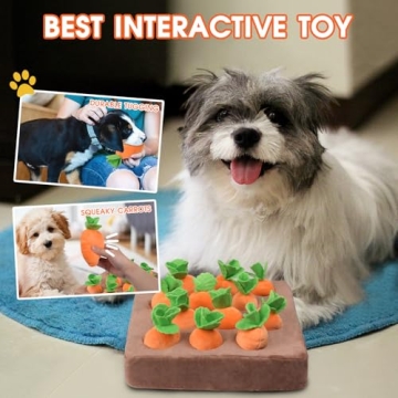 iFur Squeaky Carrot Dog Puzzle Toys for Happy Pets