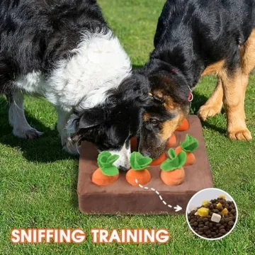 iFur Squeaky Carrot Dog Puzzle Toys for Happy Pets