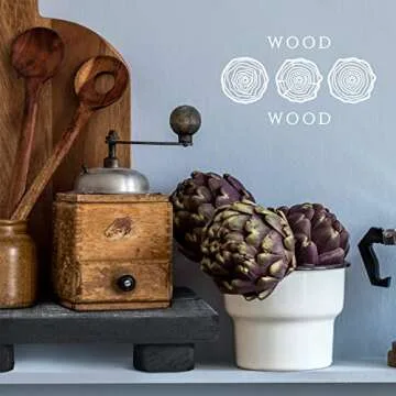 Wood Pedestal Stand Riser Wood Footed Tray for Bathroom Home Kitchen Wooden Soap Holder for Bottles Plant Makeup Tissues Candles Guest Jewelry Soap(Black, 1.57 x 6 x 9 Inch)