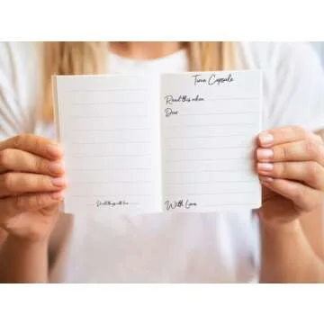 UNITED ESELL Ivory Vow Books His and Hers - Wedding Officiant gift with 28 Pages - 5,9" x 3.9" pocket size Wedding journal keepsake - Vows Book Renewal Gifts with Time capsule (Ivory)