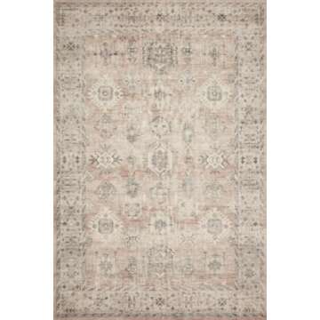 Loloi II Hathaway Collection HTH-03 Java/Multi 2'-6" x 7'-6", .25" Thick, Runner Rug, Soft, Durable, Printed, Modern, Low Pile, Non-Shedding, Easy Clean, Living Room Rug