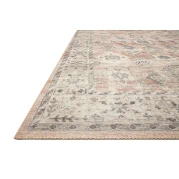 Loloi II Hathaway Collection HTH-03 Java/Multi 2'-6" x 7'-6", .25" Thick, Runner Rug, Soft, Durable, Printed, Modern, Low Pile, Non-Shedding, Easy Clean, Living Room Rug