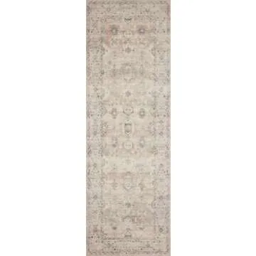 Loloi II Hathaway Collection HTH-03 Java/Multi 2'-6" x 7'-6", .25" Thick, Runner Rug, Soft, Durable, Printed, Modern, Low Pile, Non-Shedding, Easy Clean, Living Room Rug