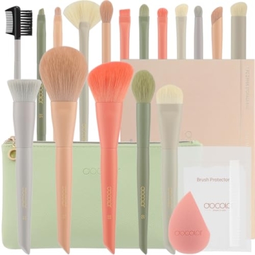 Stylish Docolor Makeup Brush Set with Bag & Sponge