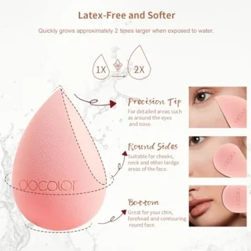 Stylish Docolor Makeup Brush Set with Bag & Sponge