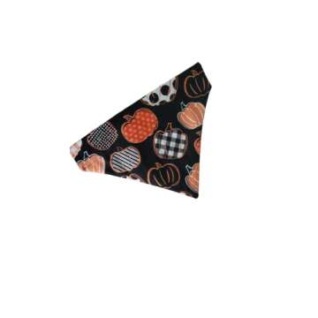 Fall Pumpkins Over the Collar Dog Bandana That Slips onto Their Existing Collar Size (Medium)